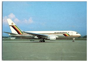 Air Zimbabwe Boeing 767 2NO Airplane Postcard