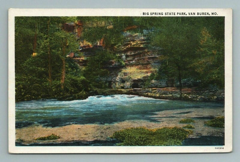 Big Springs State Park Van Buren MO Missouri Postcard