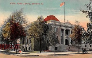 Public Library Streator IL USA Postcard