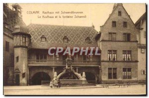 Old Postcard Colmar Kauthaus and the Schwendi fountain