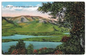 Pine View Lake in Ogden Canyon, Utah unused Kropp linen