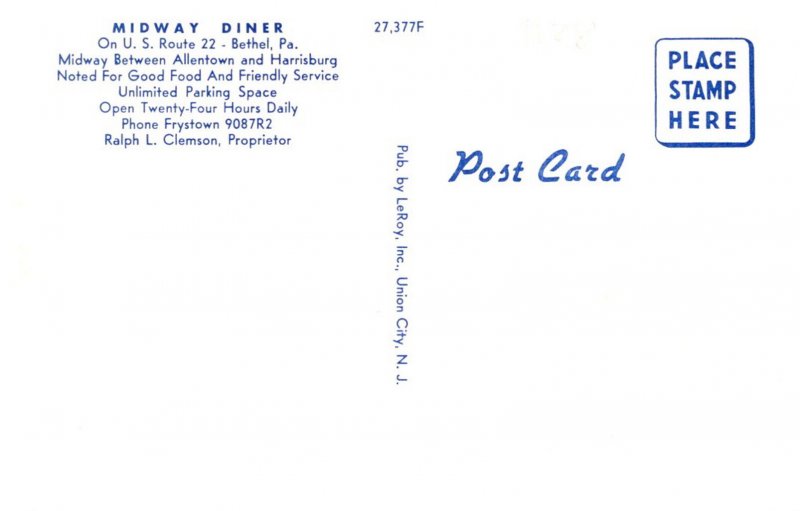 Pennsylvania  Bethel  Midway Diner