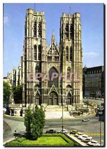 Postcard Modern Brussels Cathedrale St. Michel