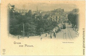 07268 - postcards VINTAGE POSTCARD - Germany GERMANY - greeting from PLAUEN-