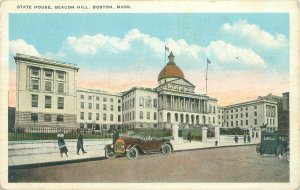 Boston MA State House 1941 White Border Postcard Used
