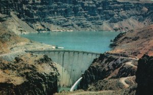 Vintage Postcard Owyhee River Dam Farm Irrigation Southwest Adrian East Oregon