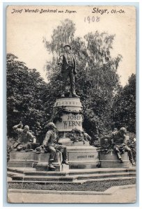 1908 Josef Werndl Monument By Hilgner Steyr Austria Antique Posted Postcard