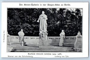 Berlin Germany Postcard Elector Albrecht Achilles The Ancestors' Gallery c1905