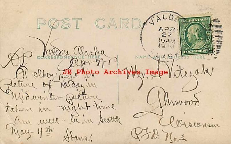 AK, Valdez, Alaska, RPPC, McKinley Street, 1910 PM, PS Hunt Photo No G2569 