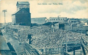Wheelock Postcard Pitts & Wells Elevator Co. Corn Scene Tulsa OK 2140
