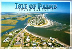 Isle Of Palms, SC South Carolina LARGE WATERFRONT HOMES Aerial View 4X6 Postcard