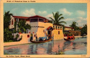 Florida Miami Beach Waterfront Home On Collins Canal Curteich