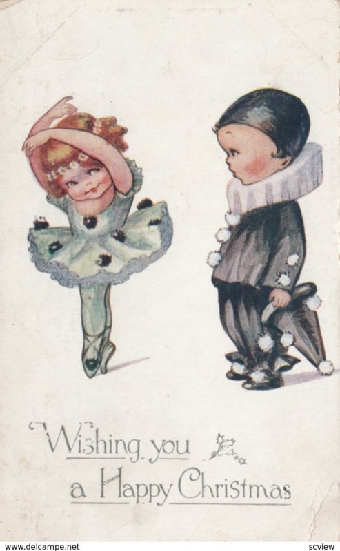 Wishing you a Happy Christmas, PU-1923; Dressed up Children Ballet Dancers