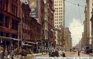 Broadway - St. Louis, Missouri MO Postcard