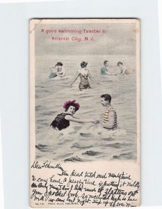 Postcard A good swimming Teacher in Atlantic City, New Jersey