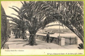 ad3710 - PORTUGAL - VINTAGE POSTCARD  -  Cascaes - Passeio Maria Pia