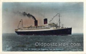 SS Ile De France Steamer, Steam Boat, Ship 1950 postal used 1950