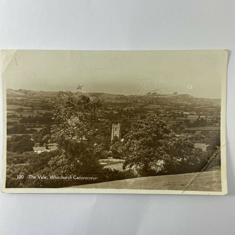 c1930s RPPC Vale Cathedral Whitchurch Canonicorum England Dorset UK Postcard 