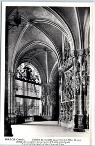 Postcard - A part of the back of the Central Alter, Cathedral - Burgos, Spain