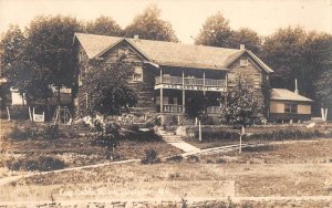 Hollister Missouri Log Cabin Hotel Real Photo Vintage Postcard AA25007