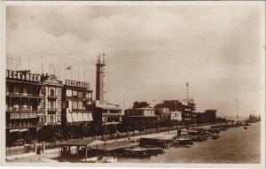 PC EGYPT, PORT SAID, BLVD. SULTAN HUSSEIN, Vintage REAL PHOTO Postcard (b39516)