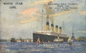 White Star Olympic Ship Sister Ship of the Titanic Ship Unused roundness on c...