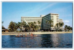 Bali Indonesia Postcard Hotel Bali Beach Intercontinental Hotel c1950's