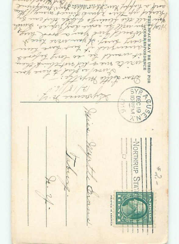 Divided-Back CHRISTMAS BIRDS SCENE Pretty Postcard W8541