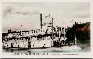 Steamer 'Casca' Yukon River Boat Unused Gowen Sutton RPPC Postcard G95