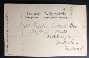 Original 1910s German Samoa Real Picture Postcard Cover To Yorkshire England 