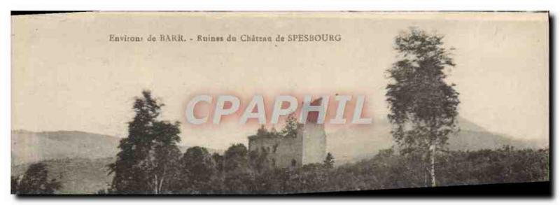 Old Postcard Barr Surroundings The Ruin Du Chateau Spesbourg