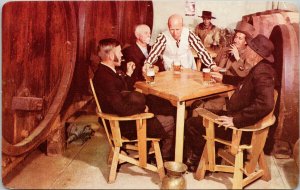 Virginia City MT 'The Boys' Drinking Beer Unused Noble Postcard G62