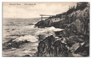 1911 Along the Shore, Orr's Island, Maine Postcard RARE Cancel