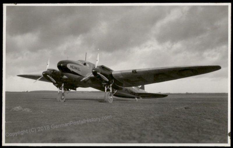 Germany Lufthansa Heinkel He111 Airplane  RPPC Feldpost 64887