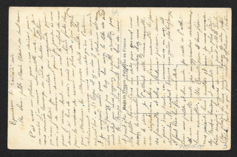 FRANCE Stamps on Postcard Language of Stamps Used c1910s