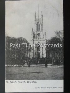 c1904 - St. Peter's Church, Brighton, Pub by Soper's Bazaar, Top of North Street