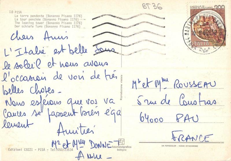 BT036 La trre pendente Pisa   Italy