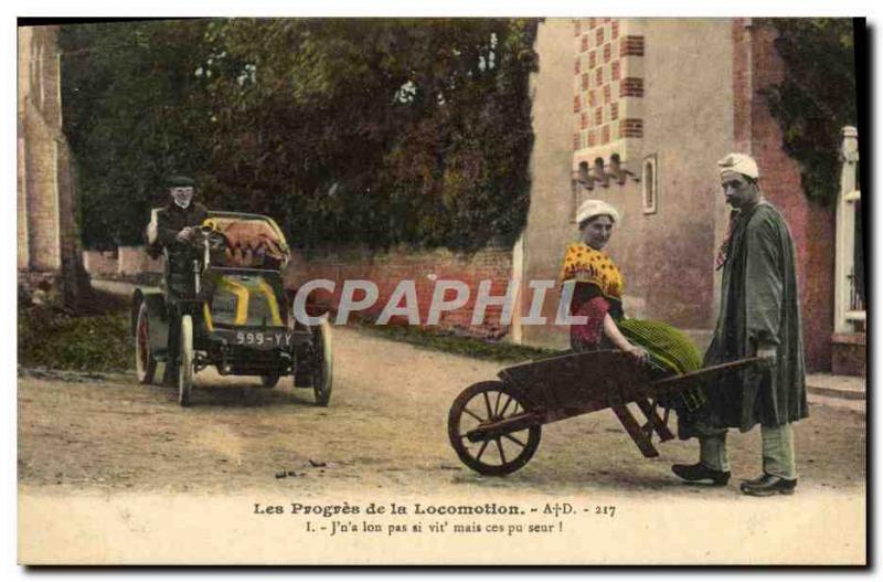 Old Postcard Fancy Automotive Advances of Folklore locomotion