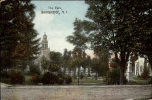 Bainbridge NY Park c1910 Postcard