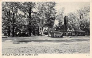 E15/ Mentor Ohio Postcard 1936 Winfield's Restaurant Roadside