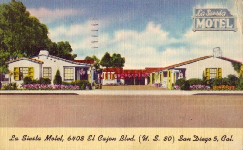 LA SIESTA MOTEL EL CAJON BLVD SAN DIEGO, CA 1955