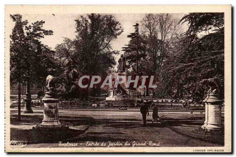 Toulouse Old Postcard big garden gate of Entree