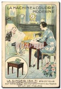 Old Postcard Singer Sewing Machine 15K71