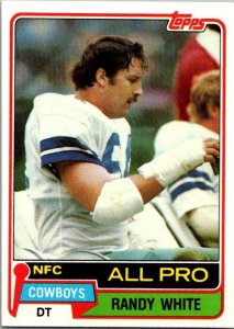 1981 Topps Football Card Randy White Dallas Cowboys sk60206