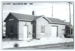 c1980 ICG Rock Rapids Iowa IA Railroad Train Depot Station RPPC Photo Postcard