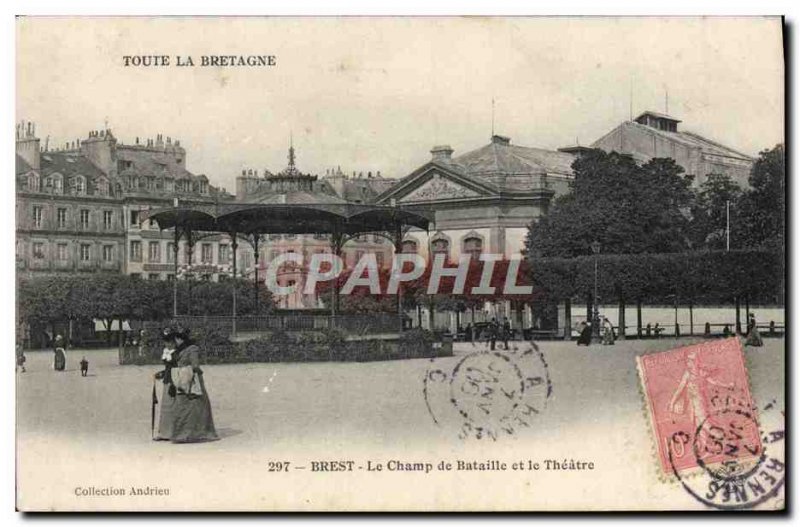 Old Postcard Brest Battlefield and Theater