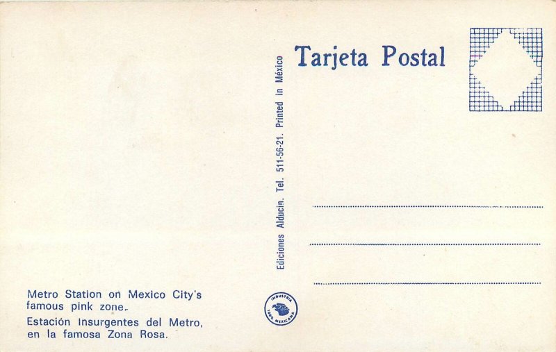 Mexico Postcard Mexico city Metro