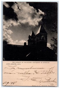 1905 Library By Moonlight University of Michigan Ann Arbor MI Tuck Art Postcard