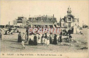 Old Postcard Calais The Beach and the Casino