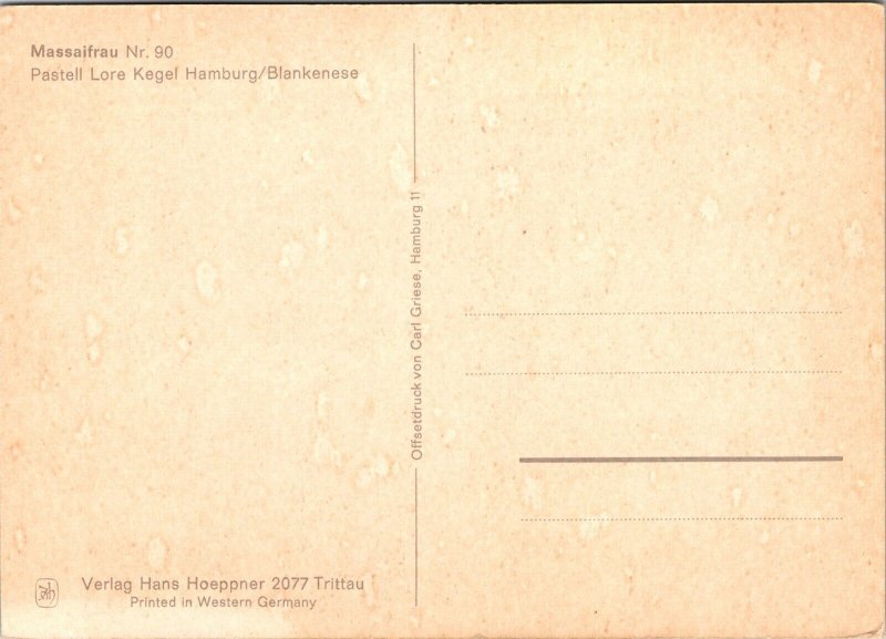 Massai Woman Massaifrau by Lore Kegel art Postcard